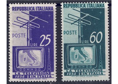 ITALY 1954 National Television 2v MH*