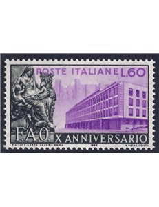 ITALY 1955 Anniversary FAO MH*