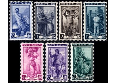 ITALIA 1955 Italia al lavoro 7v MH*