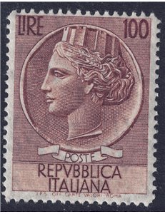 ITALY 1955 Siracusana £100 MH*