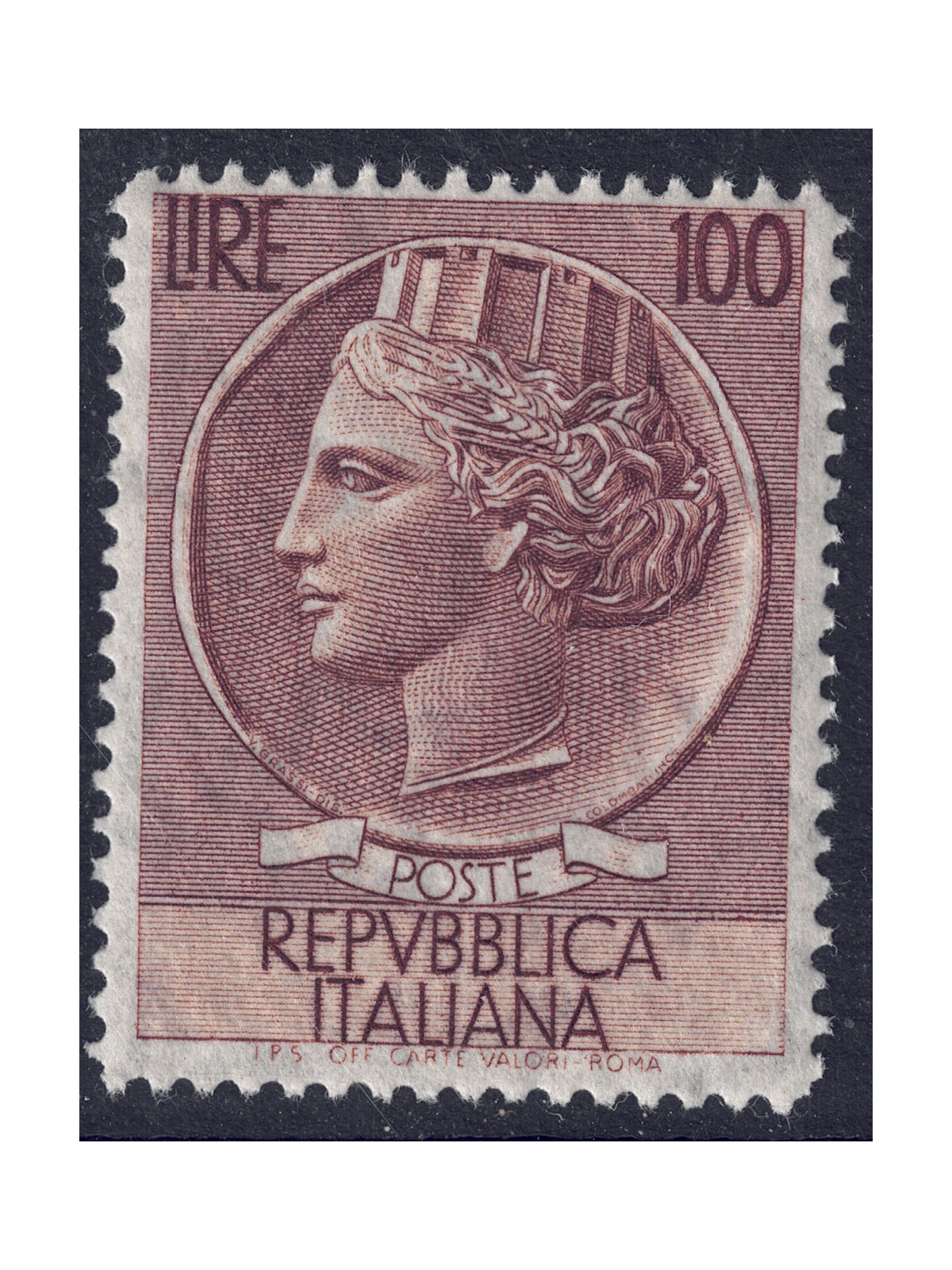 ITALIA 1955 Siracusana £100 MH*