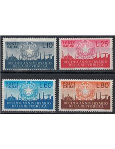 ITALY 1956 Anniversary of the Republic 4v MH*