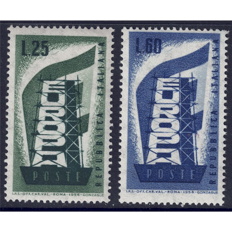 ITALIA 1956 Europa 2v MH*