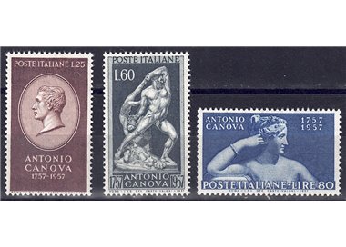 ITALIA 1957 Antonio Canova 3v MH*