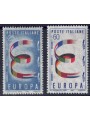 ITALY 1957 Europa 2v MH*