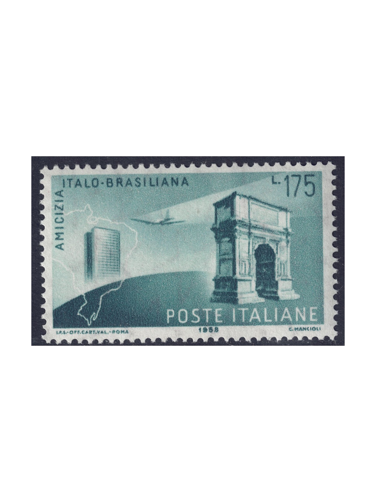 ITALY 1958 Italian-Brazilian friendship MH*