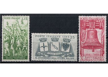 ITALY 1958 Anniversary of Victory 3v MH*