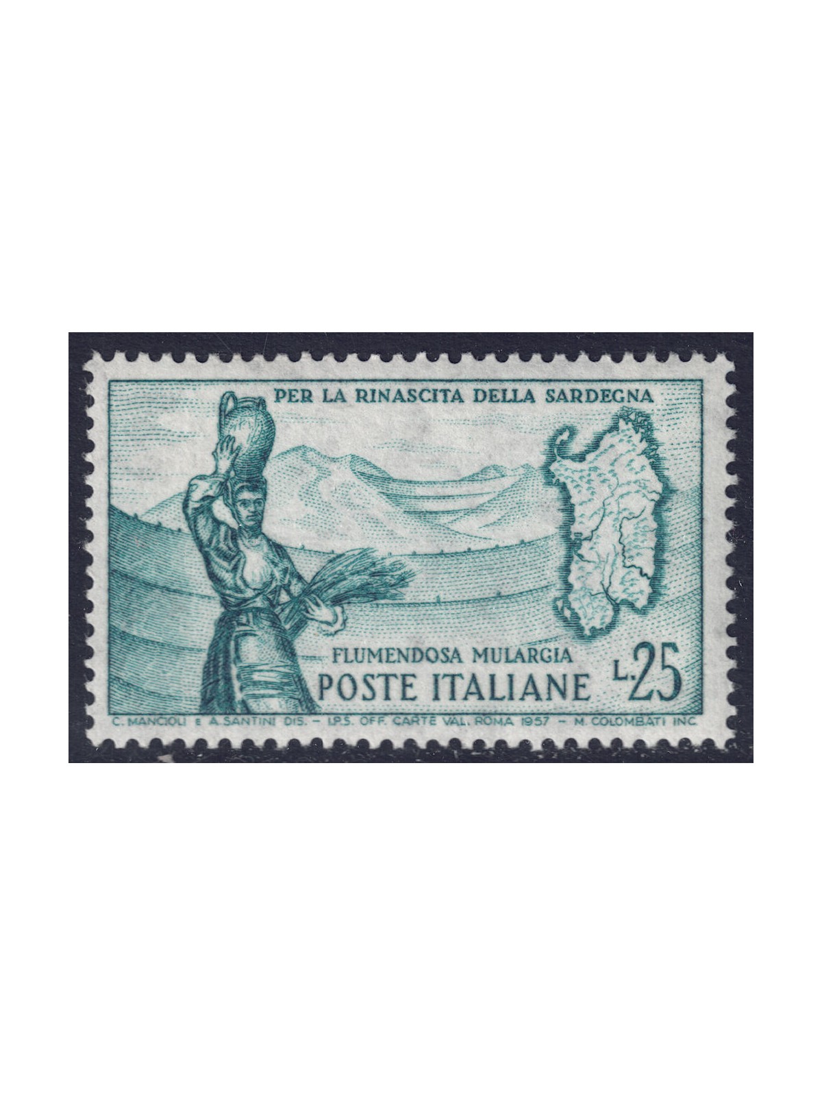 ITALY 1958 Flumendosa MH* facilities