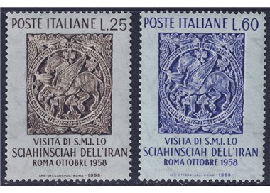 ITALY 1958 Shah of Iran 2v MH*