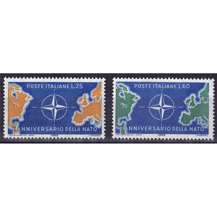 ITALY 1959 NATO Tenth Anniversary 2v MH*