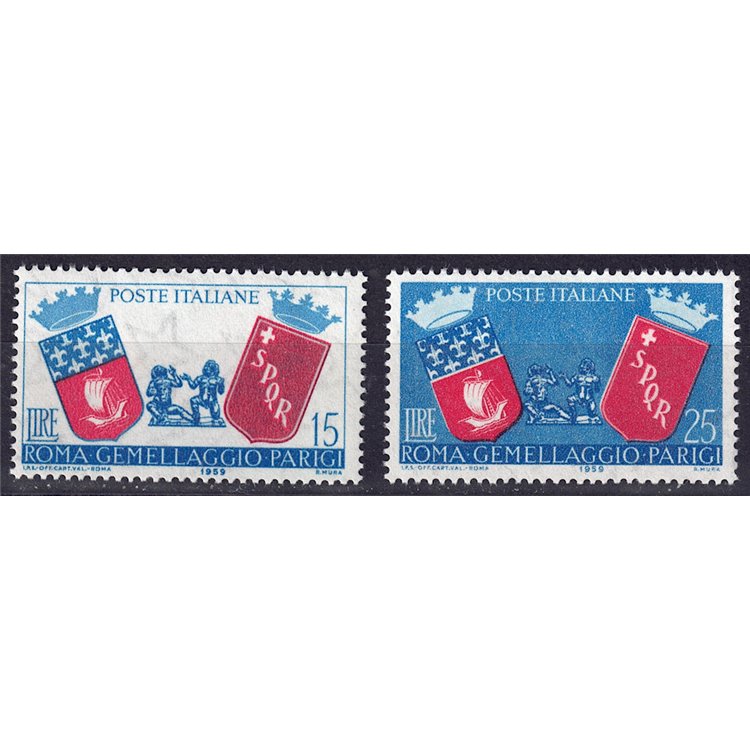ITALY 1959 Twinning Rome-Paris 2nd MH*