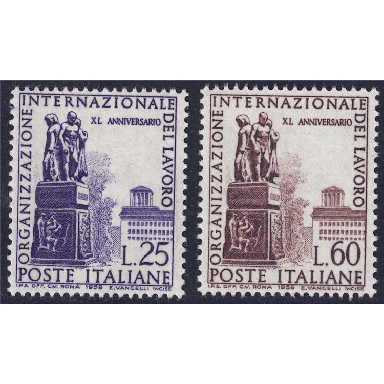 ITALIA 1959 Organizzazione del Lavoro 2v MH*
