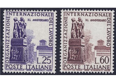 ITALY 1959 Organization of Labor 2v MH*