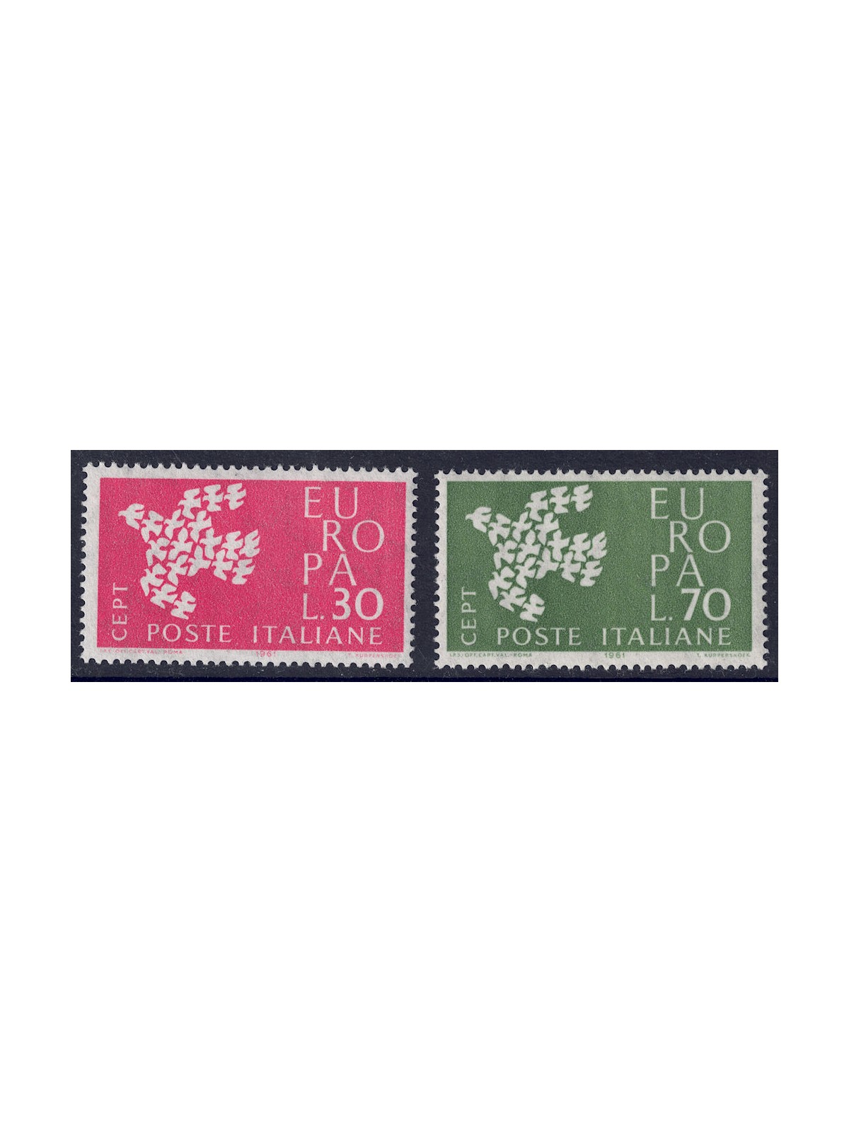 ITALIA 1961 Europa 2v MH*