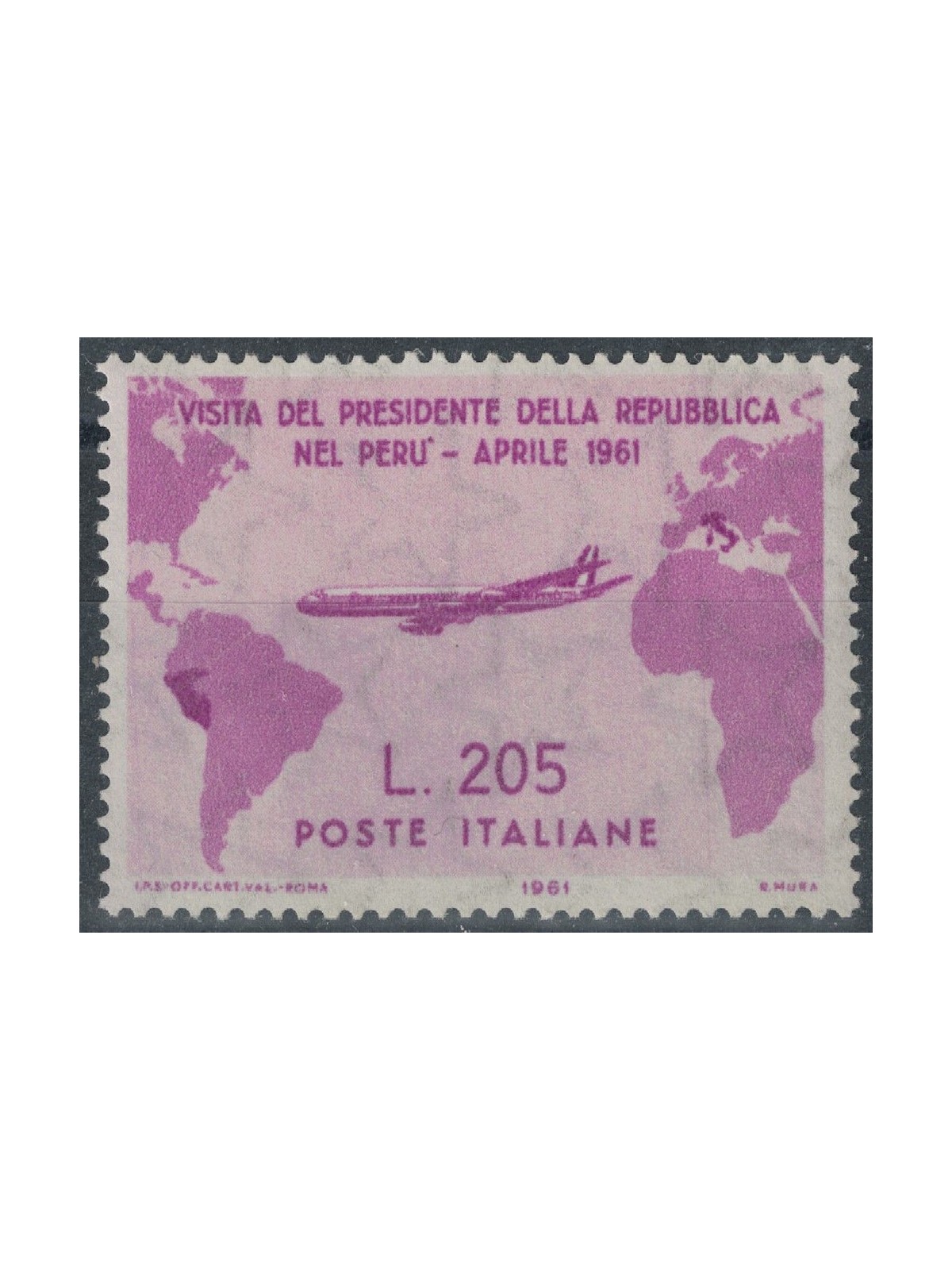 ITALY 1961 Gronchi rosa MH*