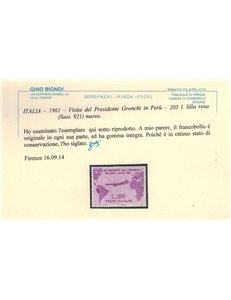 ITALIA 1961 Gronchi rosa MH*