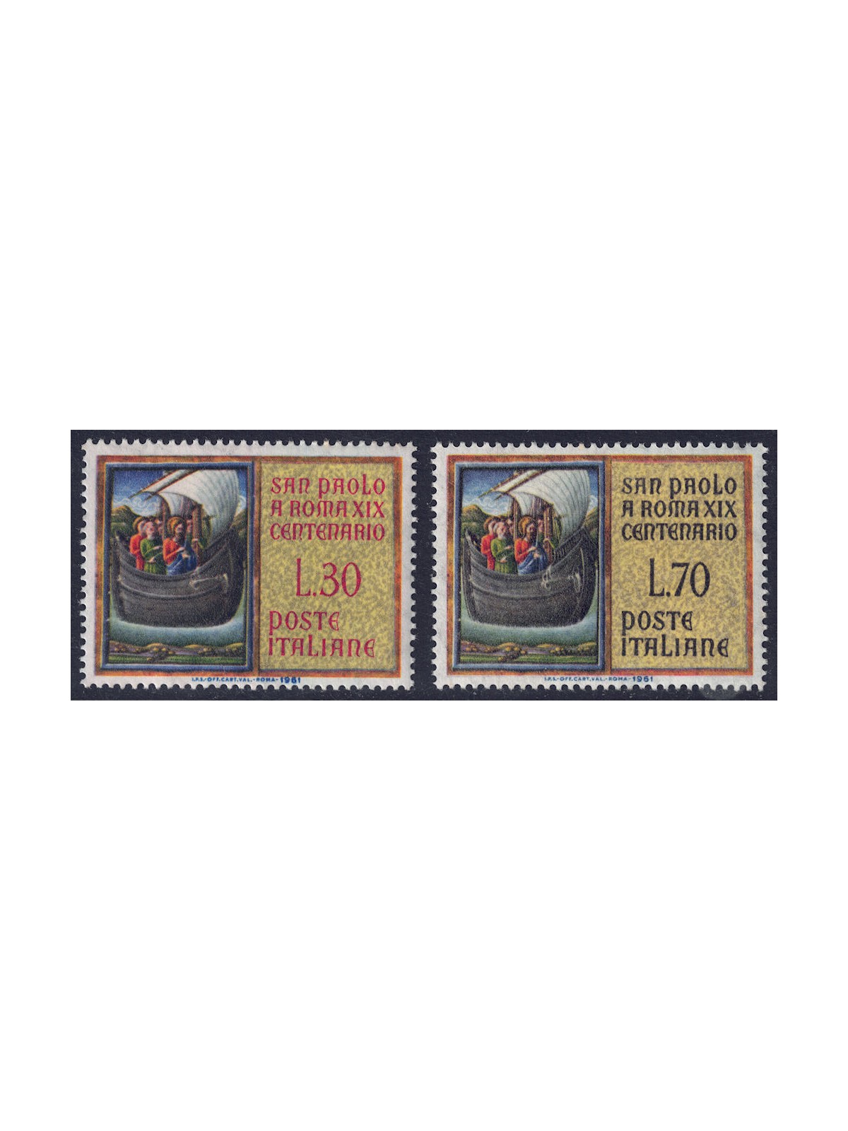 ITALIA 1961 San Paolo 2v MH*