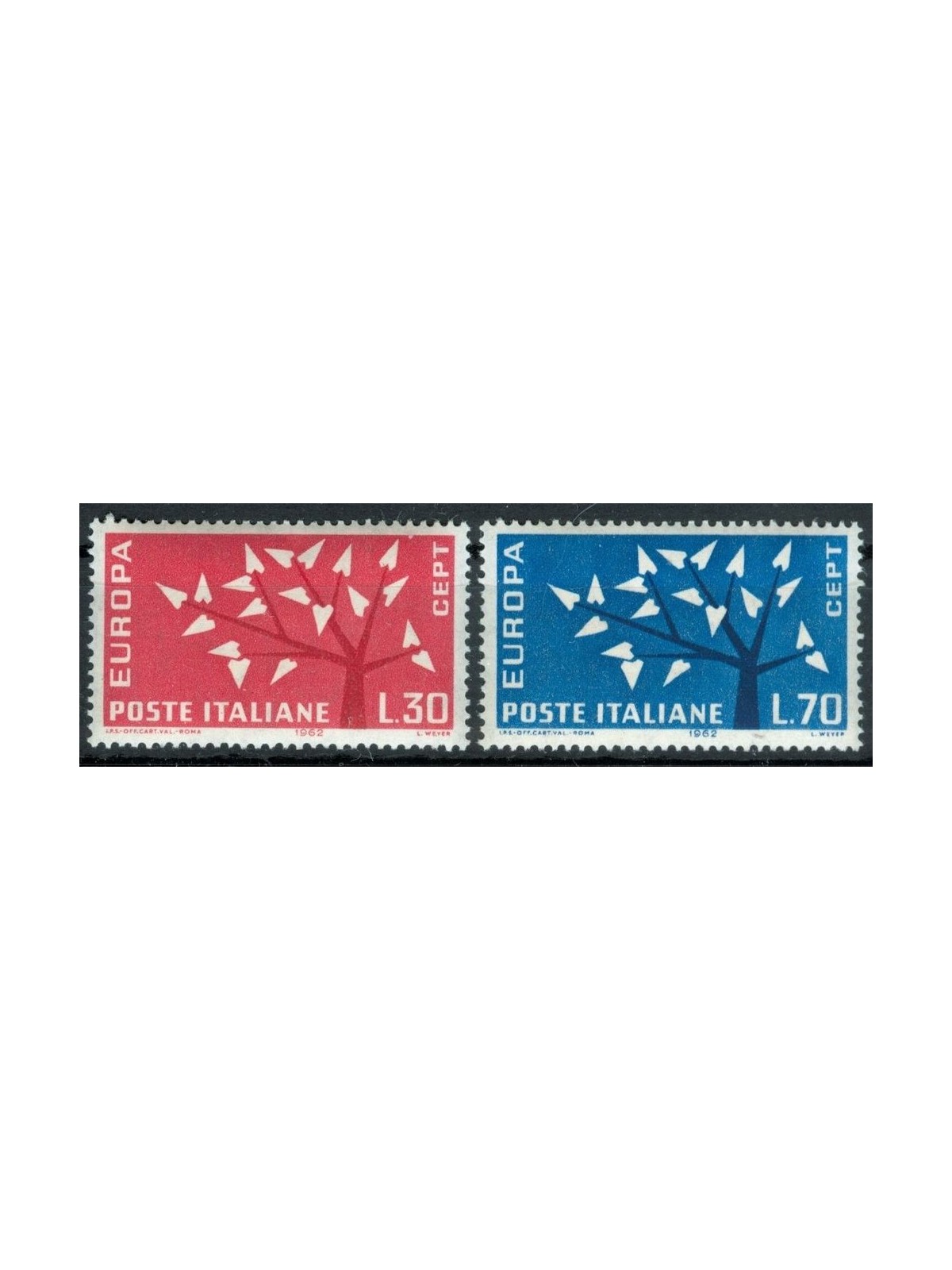 ITALY 1962 Europa 2v MH*