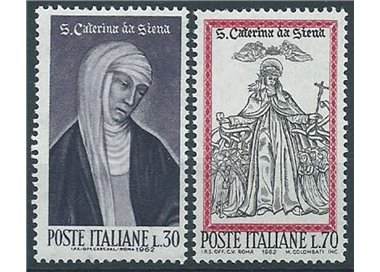 ITALIA 1962 Santa Caterina da Siena 2v MH*