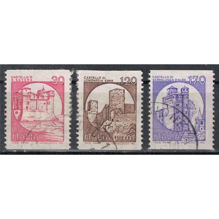 ITALY 1980 Castelli from 3v usable reel