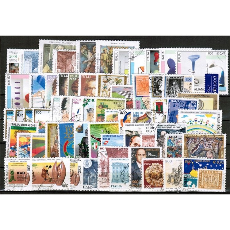 ITALIA 2001 Annata Completa 50v + 3 BF + 1 FB us