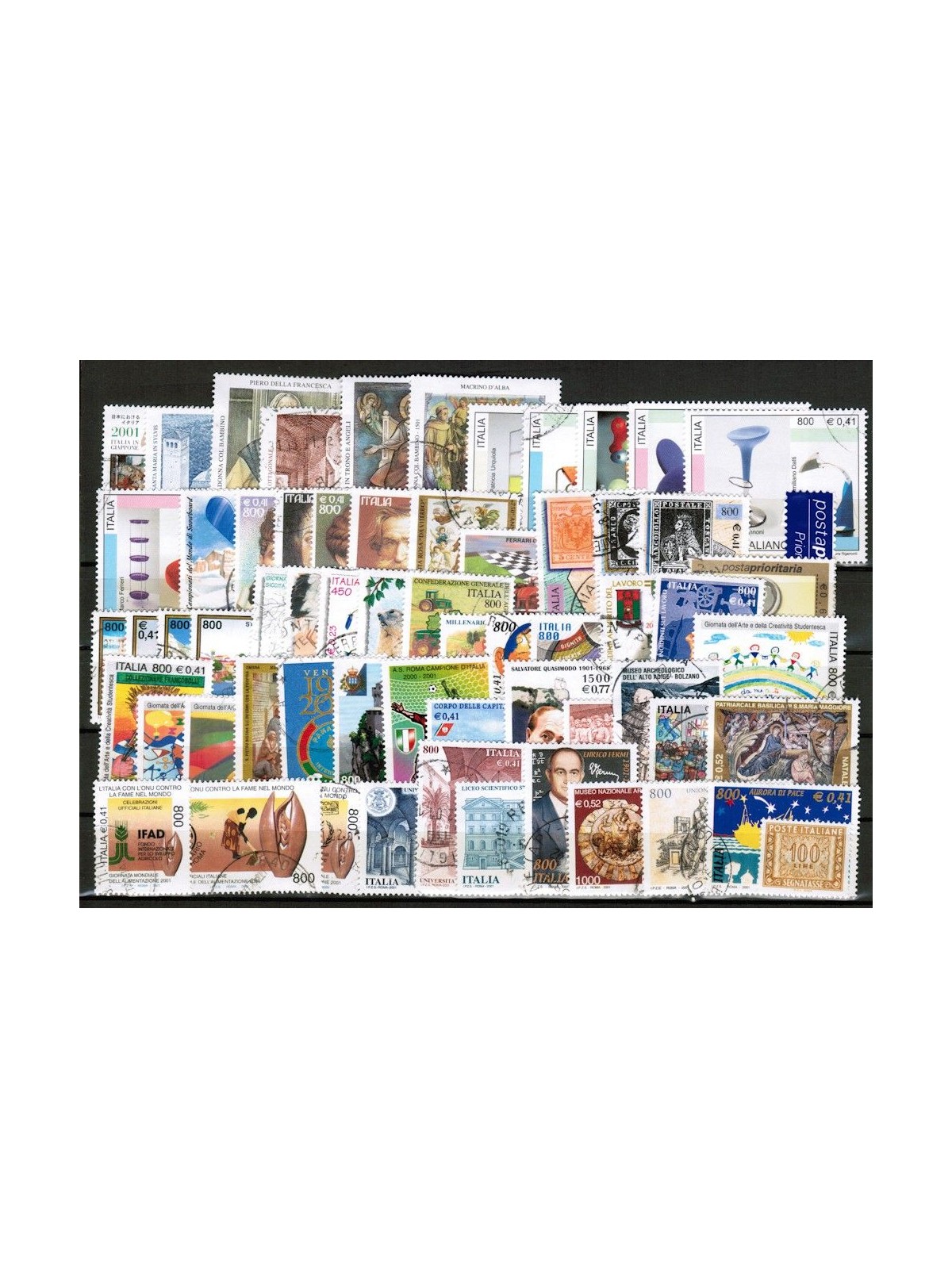 ITALIA 2001 Annata Completa 50v + 3 BF + 1 FB us