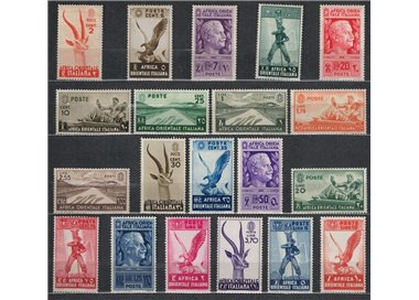 AFRICA ORIENTALE ITALIANA 1938 Serie pittorica 20v MNH**