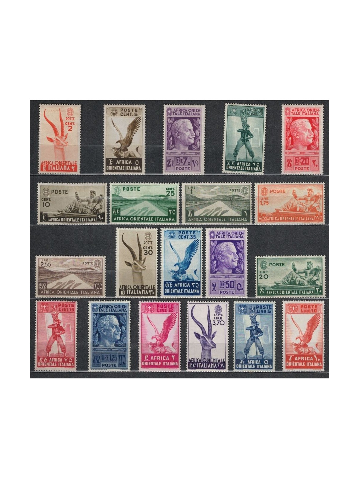 AFRICA ORIENTALE ITALIANA 1938 Serie pittorica 20v MNH**