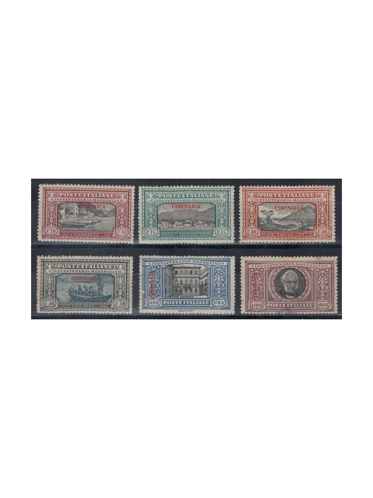 CYRENAICA 1924 Alessandro Manzoni 6v MNH** ©