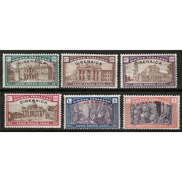 CYRENAICA 1925 Holy Year 6v MNH**