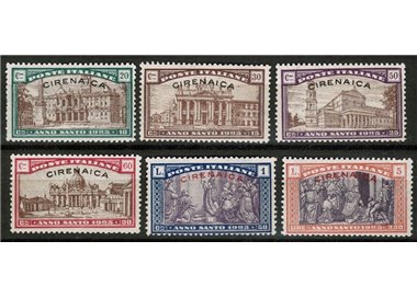 CYRENAICA 1925 Holy Year 6v MNH**