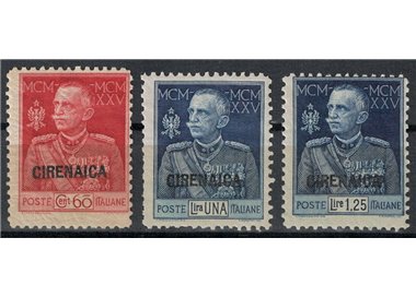 CIRENAICA 1925-26 Giubileo del Re dent. 11 3v MNH**