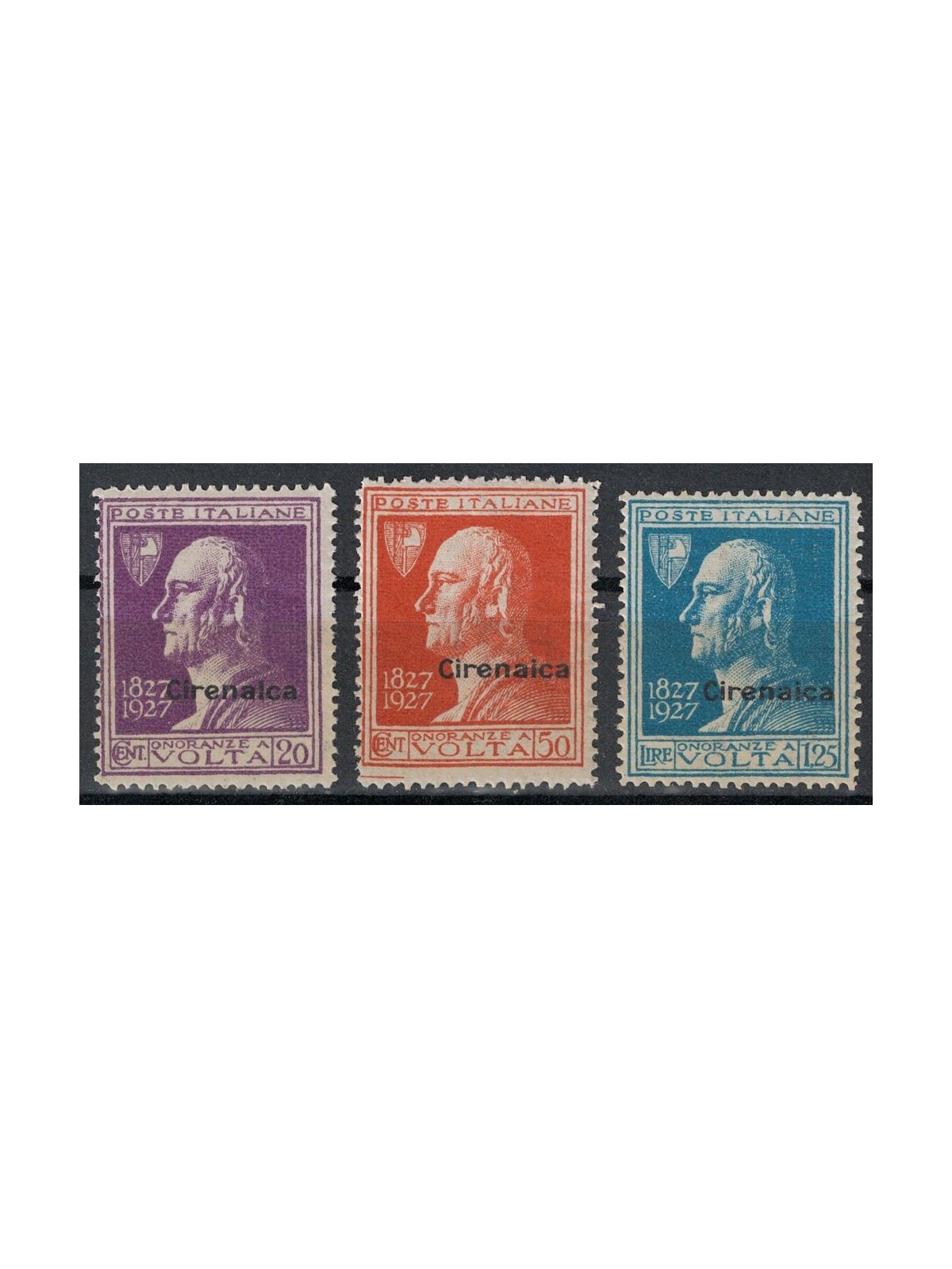 CIRENAICA 1927 Alessandro Volta 3v MNH**