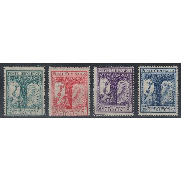 CYRENAICA 1928 Pro African Society of Italy 4v MNH**