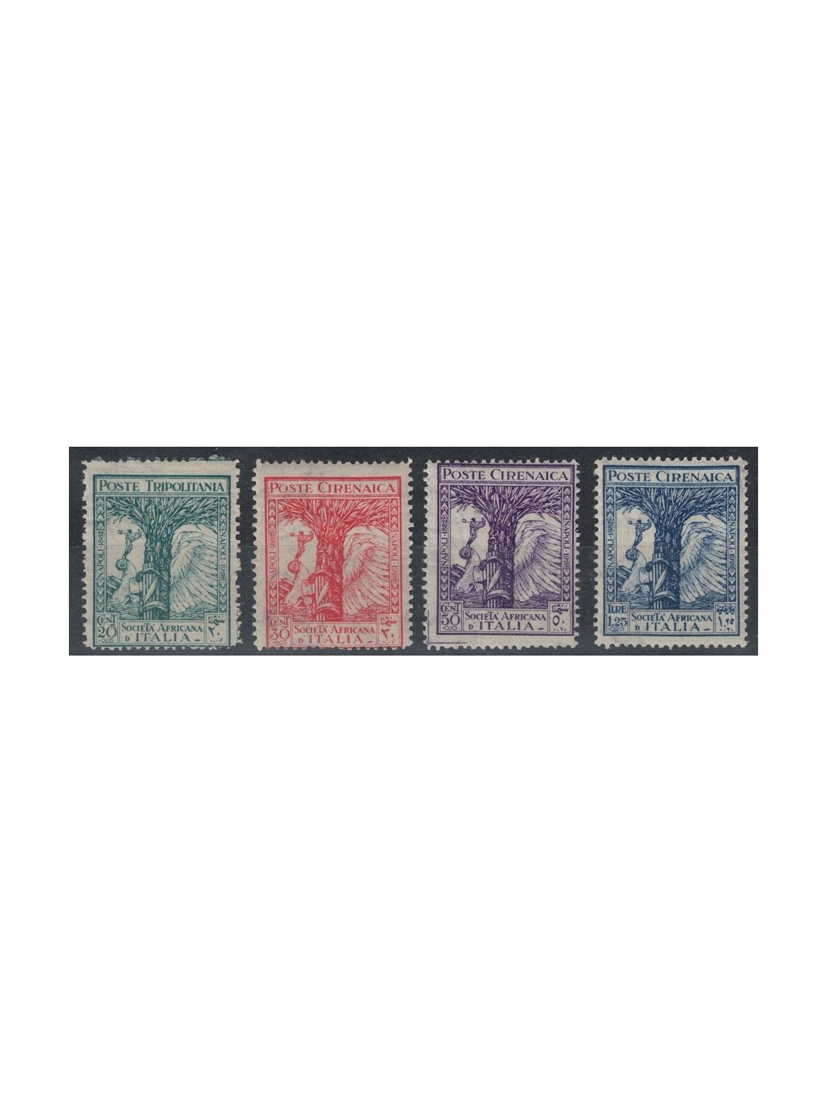 CYRENAICA 1928 Pro African Society of Italy 4v MNH**