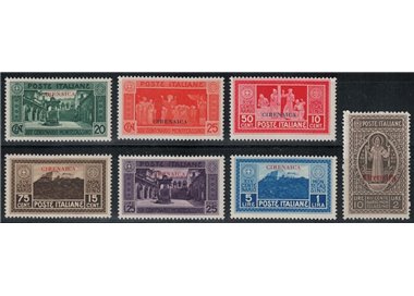 CYRENAICA 1929 Abbey of Montecassino 7v MNH**