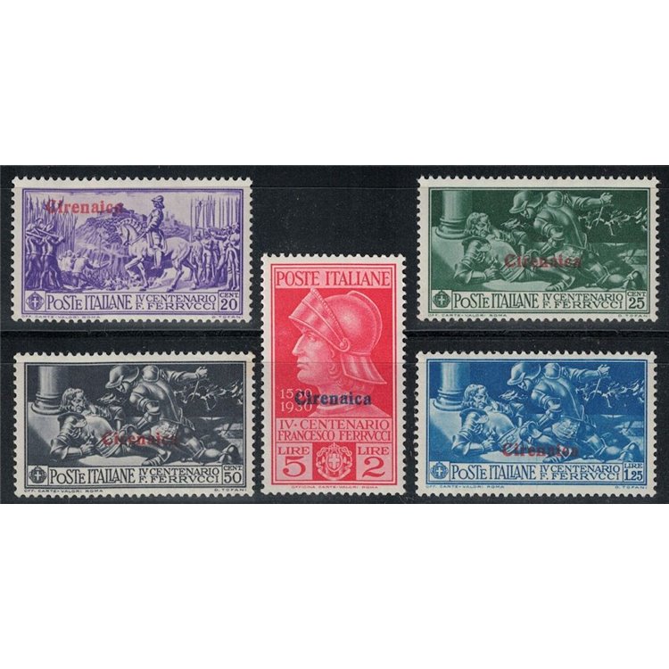 CIRENAICA 1930 Francesco Ferrucci 5v MNH**