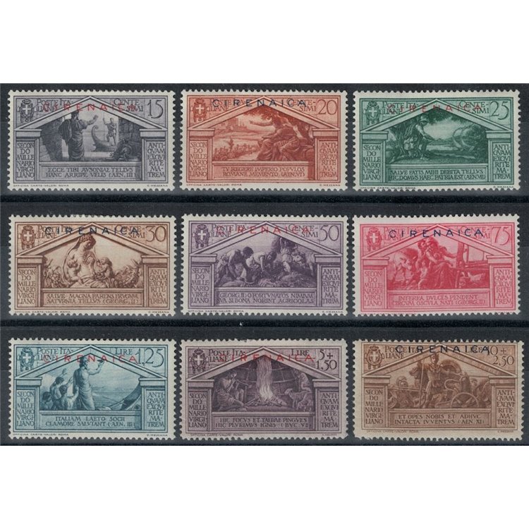 CIRENAICA 1930 Virgilio 9v MNH**