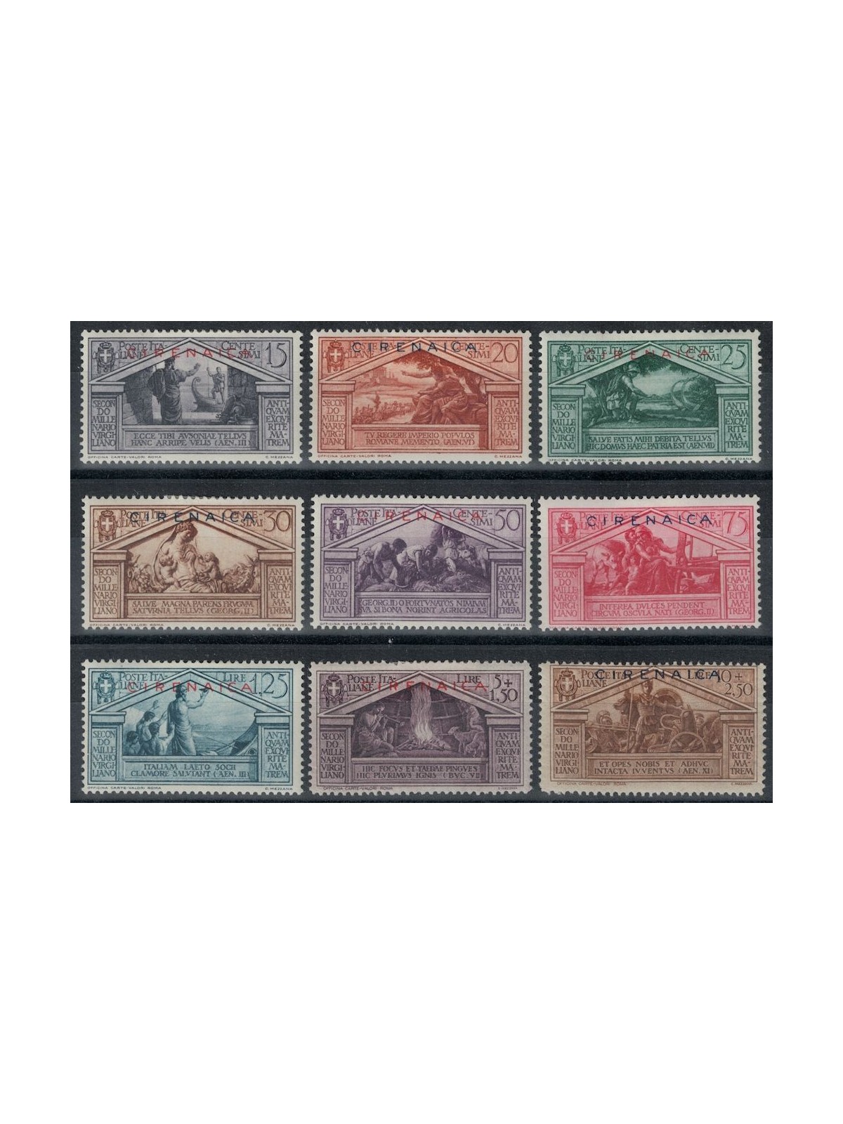 CIRENAICA 1930 Virgilio 9v MNH**