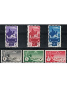 CIRENAICA 1932 Serie pittorica (posta aerea) 6v MNH**