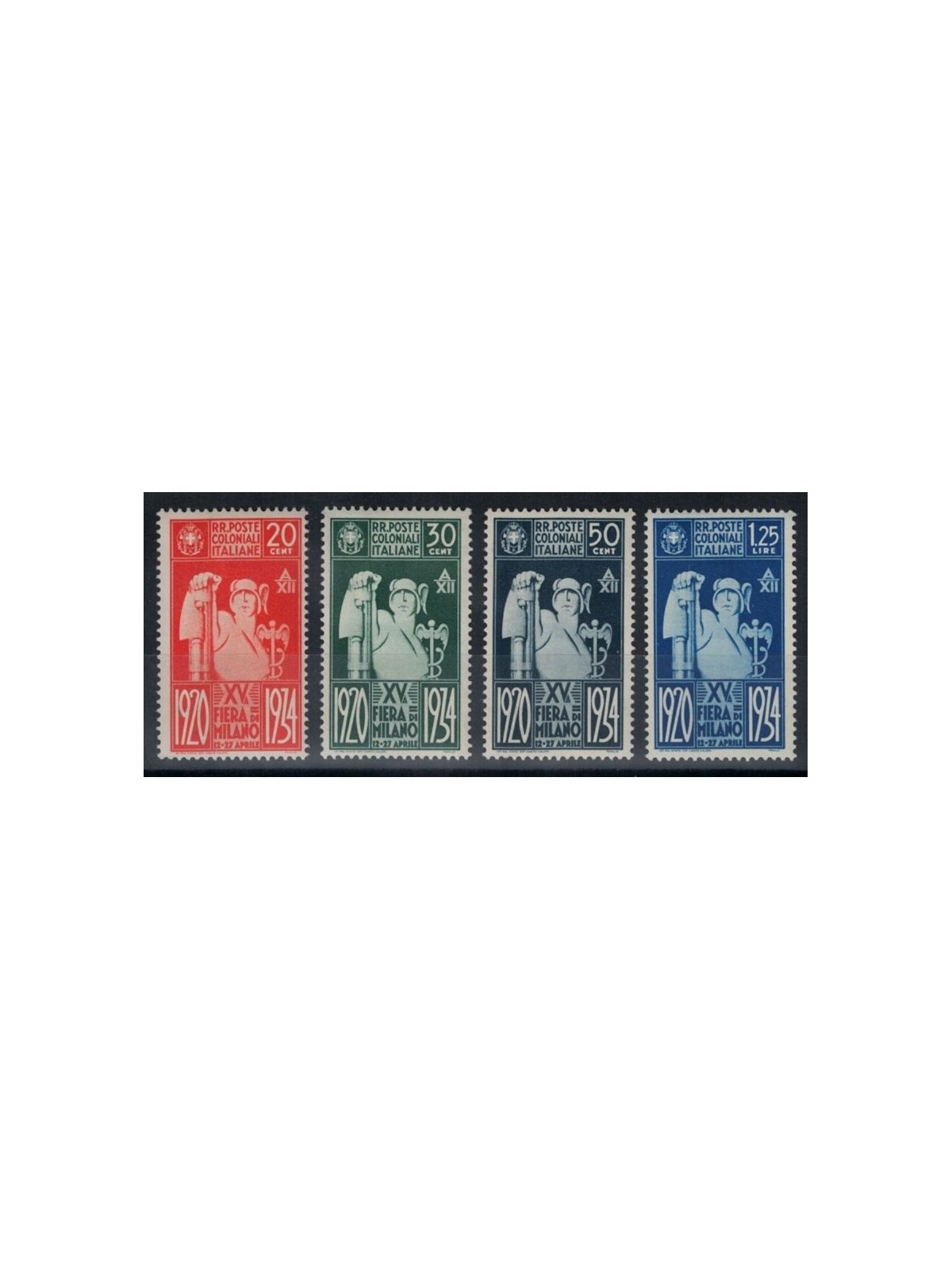 COLONIES GENERAL ISSUES 1934 Milan Fair 4v MNH**