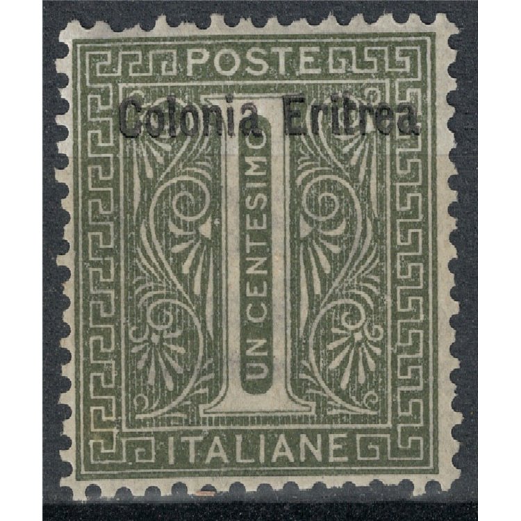 ERITREA 1893 1c olive green MNH**