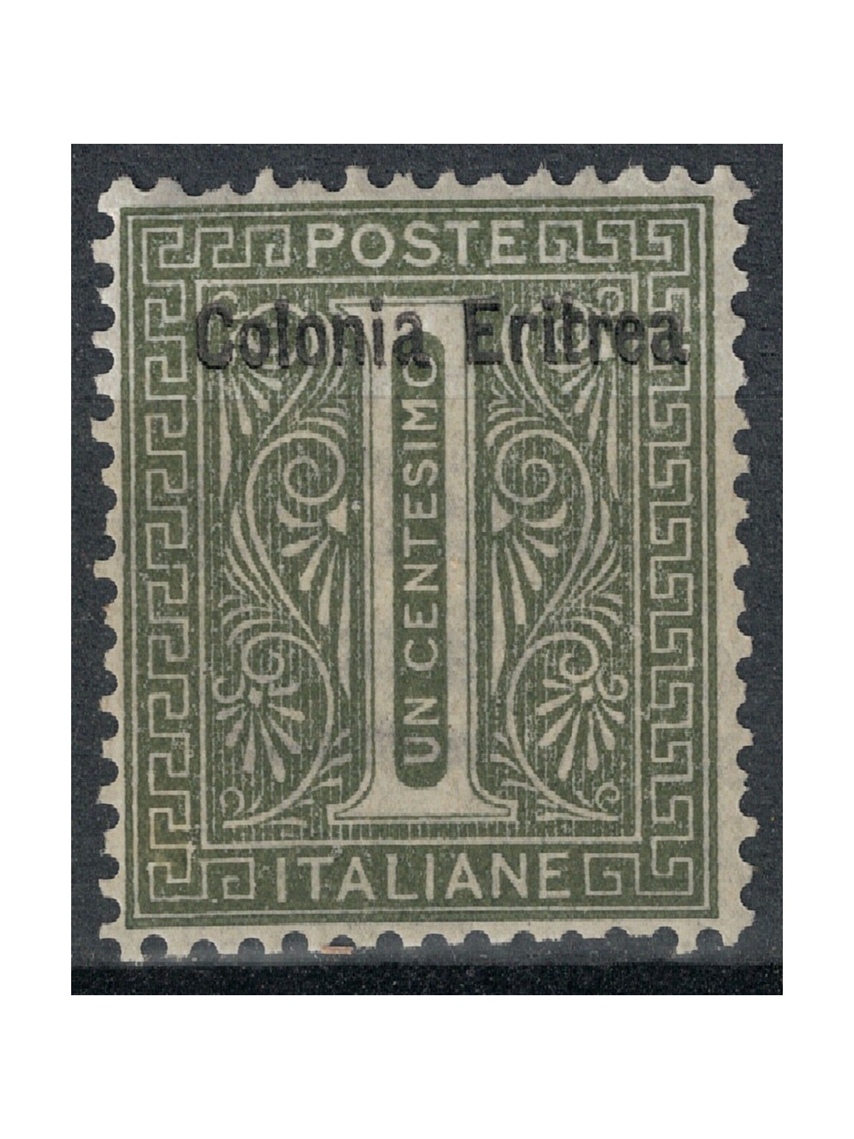 ERITREA 1893 1c verde oliva MNH**