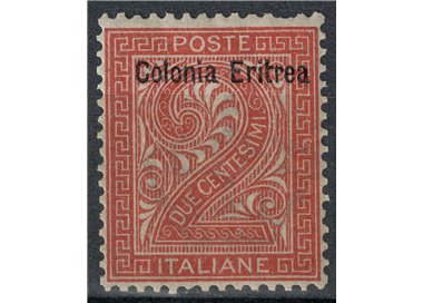 ERITREA 1893 2c bruno rosso MNH**