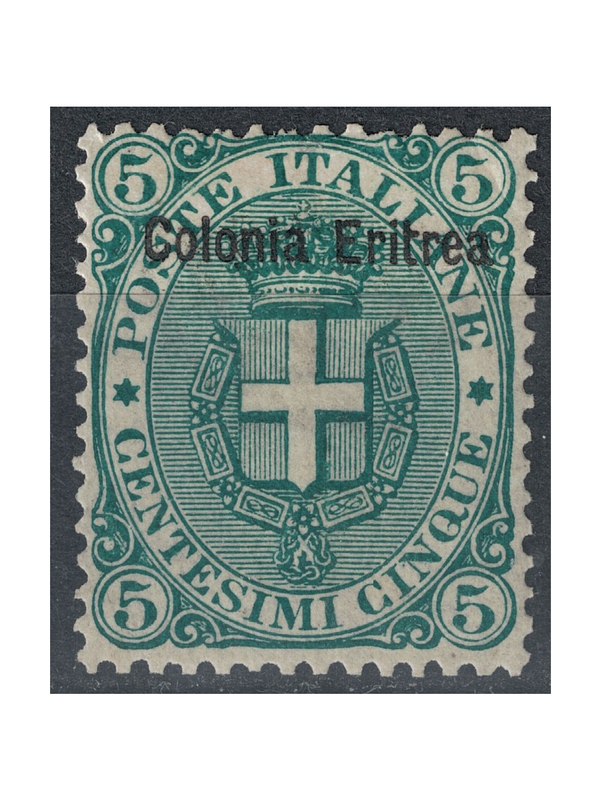 ERITREA 1893 5c verde MNH**