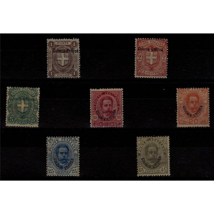 ERITREA 1895-99 Serie ordinaria 7v MNH** ©
