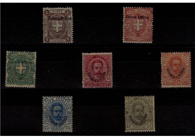 ERITREA 1895-99 Ordinary series 7v MNH** ©