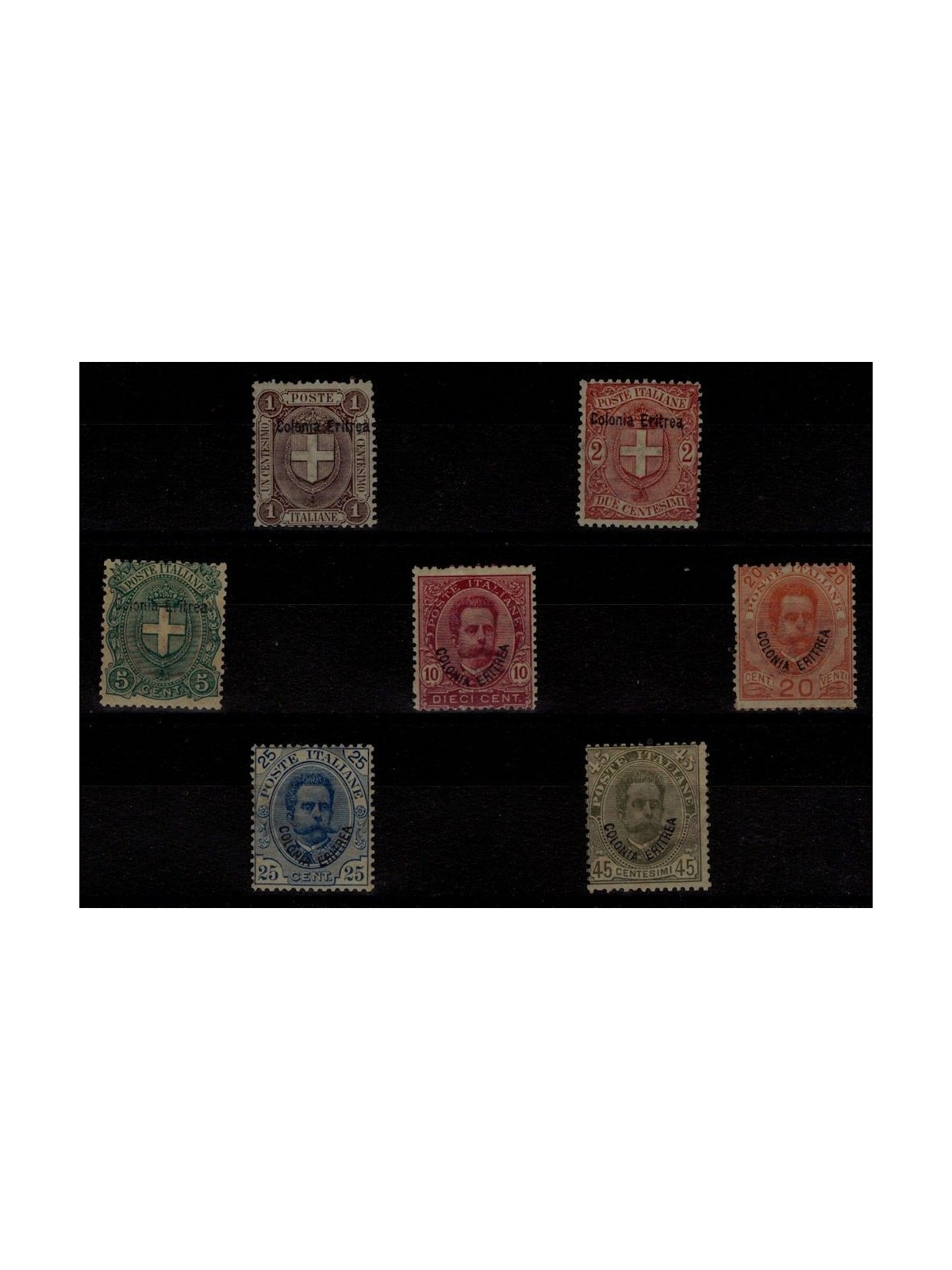 ERITREA 1895-99 Ordinary series 7v MNH** ©
