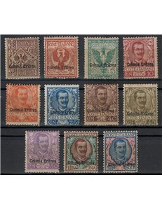 ERITREA 1903 Serie floreale 11v MNH**