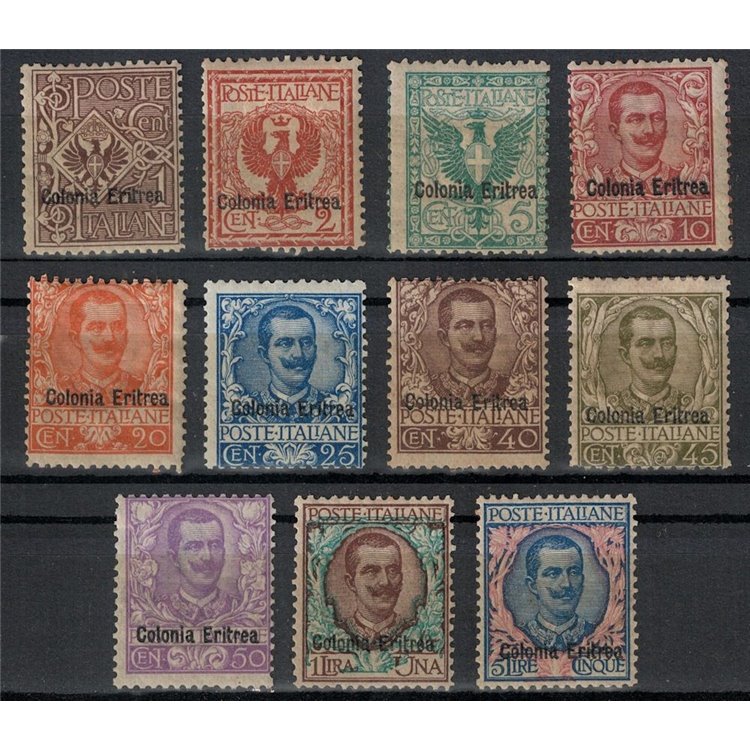 ERITREA 1903 Floral series 11v MNH**